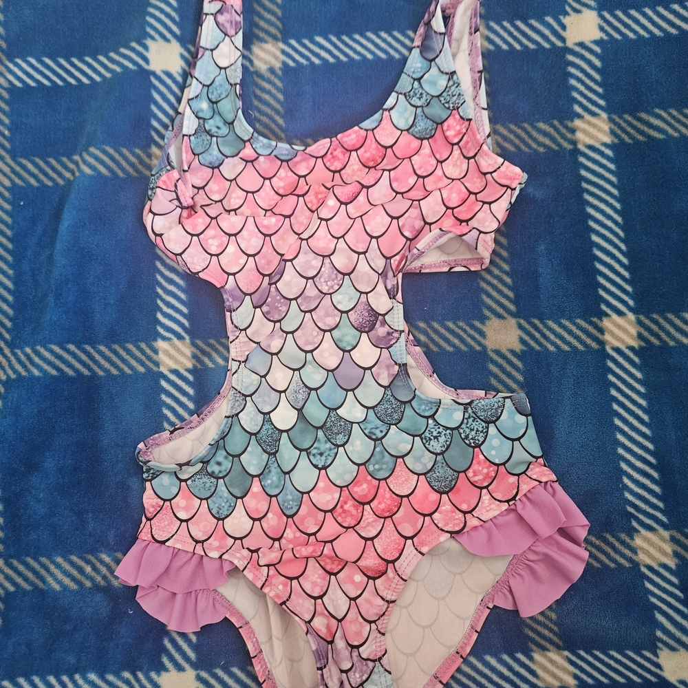 Mermaid Scale Cutout Swimsuit